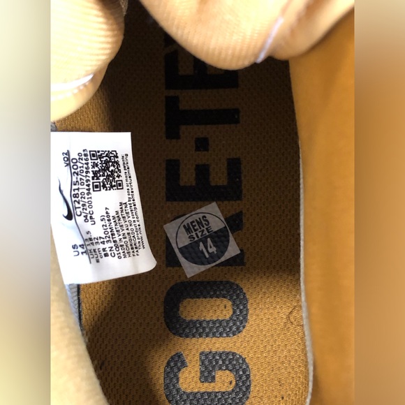 Nike Mens Aie Force 1 GTX Gore-Tex CT2814-200 Wheat Boots- Size 14 No Box - Picture 7 of 13